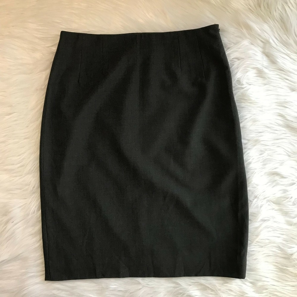 Chaus‎ Charcoal Grey Fitted Pencil Skirt Career Professional - Size 4